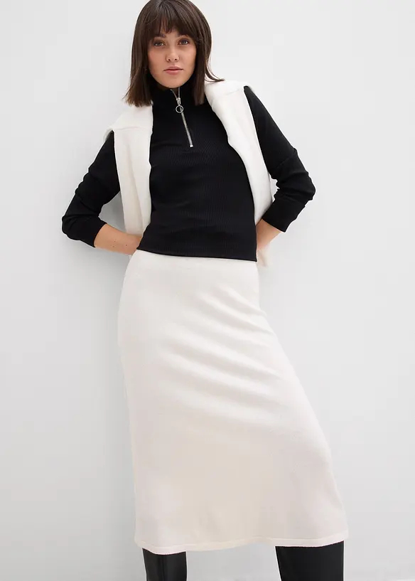 Rippshirt aus softem Viskose-Mix, bonprix