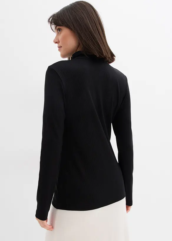 Rippshirt aus softem Viskose-Mix, bonprix