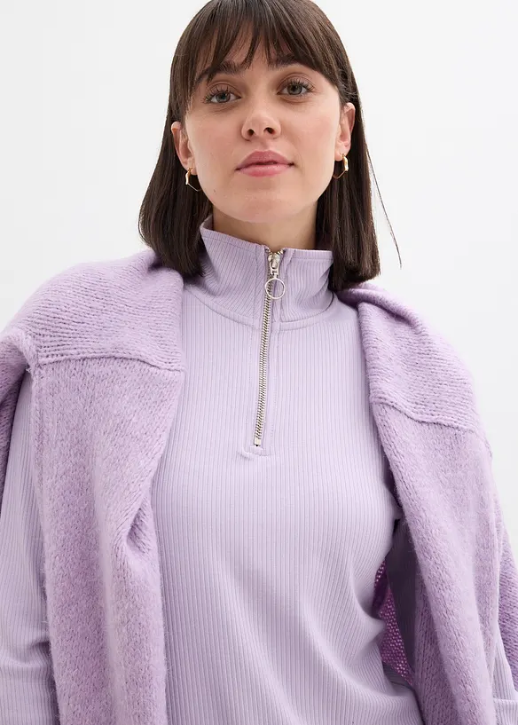 Rippshirt aus softem Viskose-Mix, bonprix