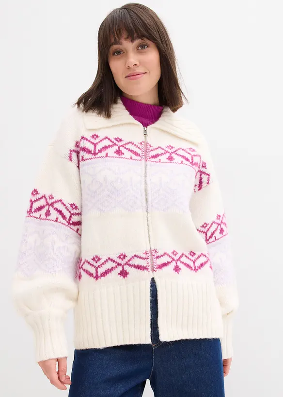 Kurze Norweger-Strickjacke, bonprix