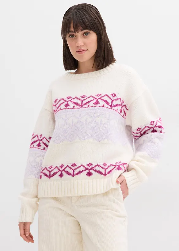 Pull norvégien oversize, bonprix