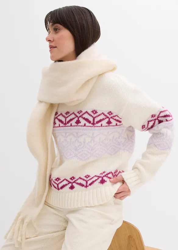 Pull norvégien oversize, bonprix