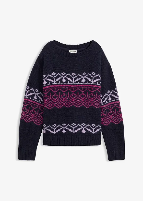 Pull norvégien oversize, bonprix