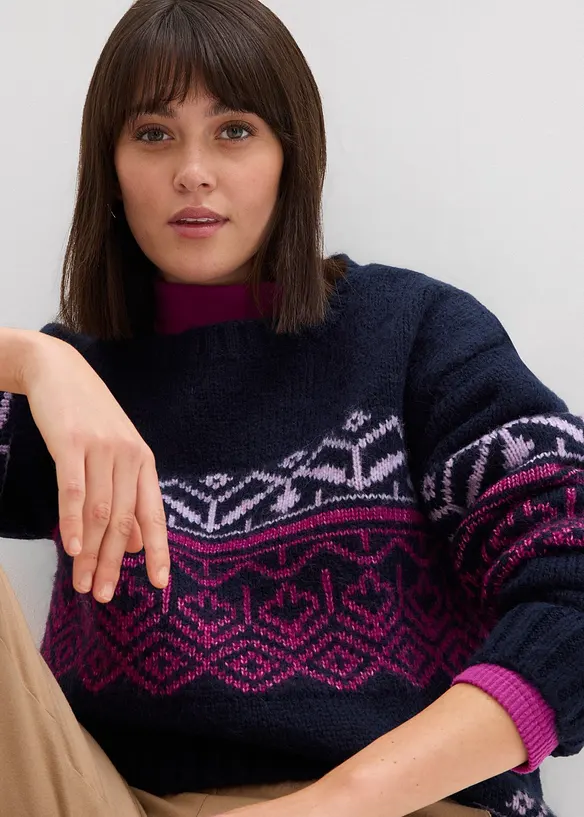 Pull norvégien oversize, bonprix