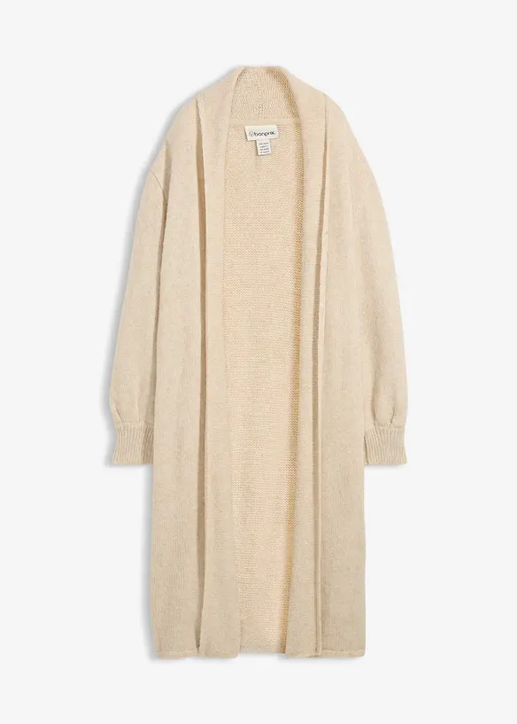 Langer Strickmantel in Hairy Optik, bonprix