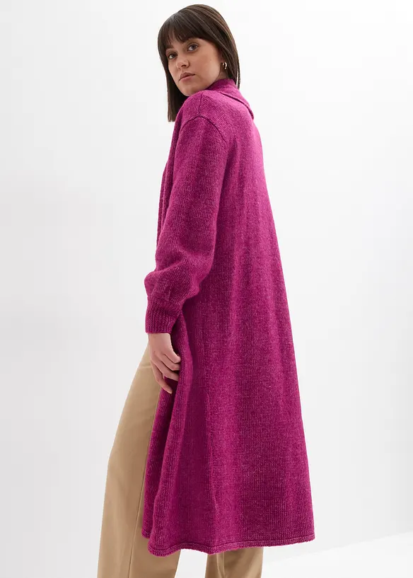 Langer Strickmantel in Hairy Optik, bonprix