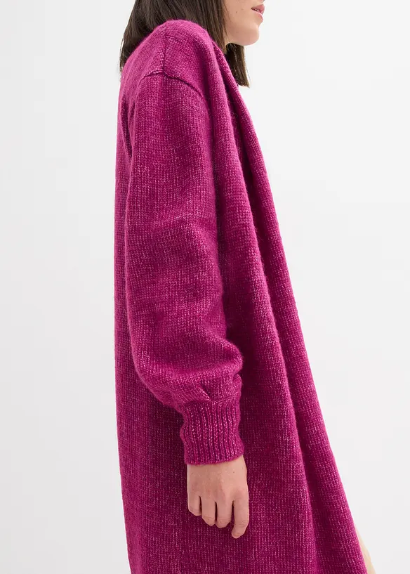 Langer Strickmantel in Hairy Optik, bonprix