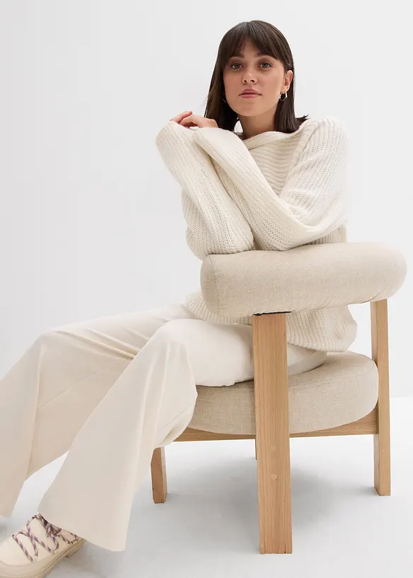 Gerippter Oversize-Pullover, bonprix