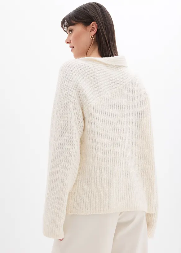 Gerippter Oversize-Pullover, bonprix
