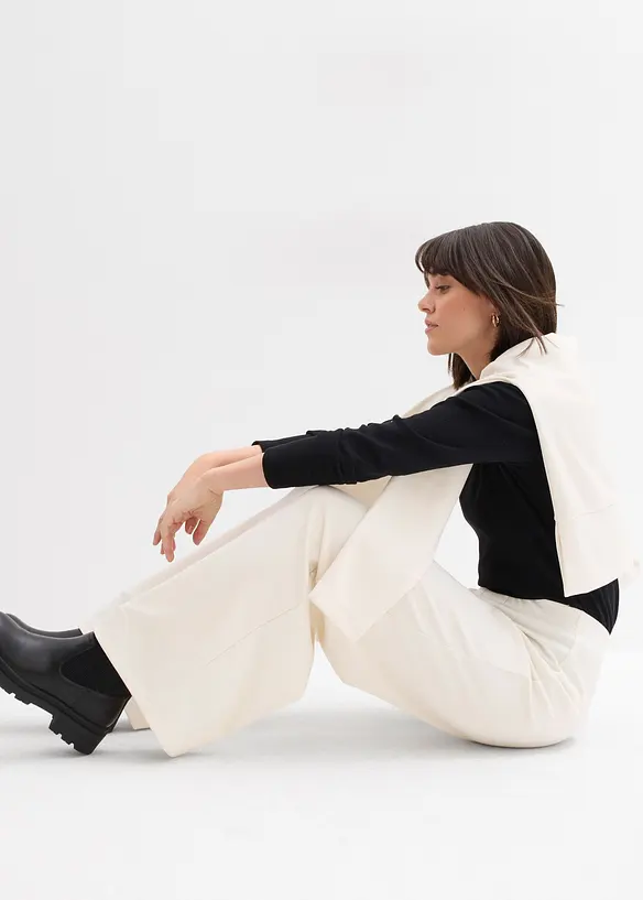 Marlenehose aus bequemen Punto di Roma, bonprix