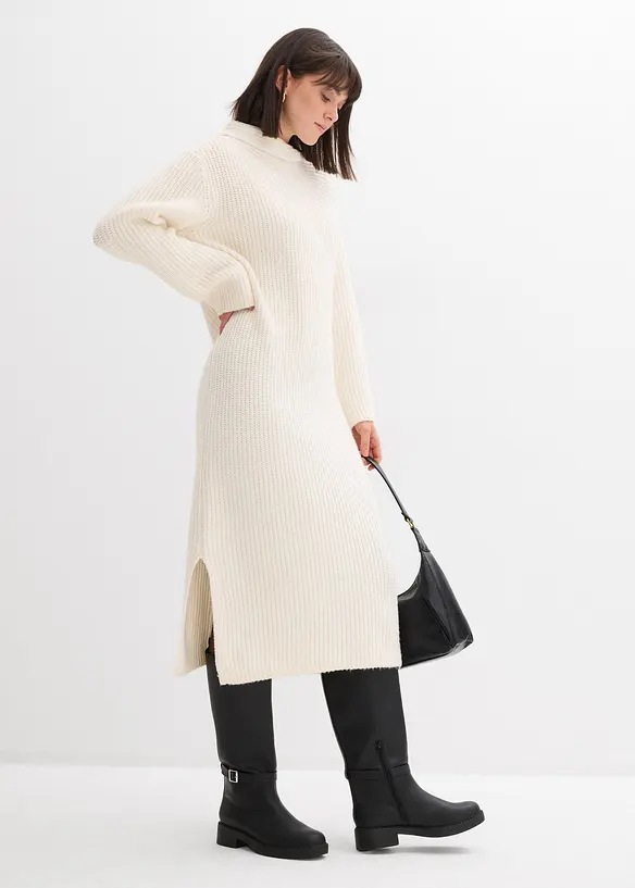 Geripptes Strickkleid, bonprix