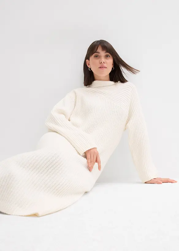 Geripptes Strickkleid, bonprix