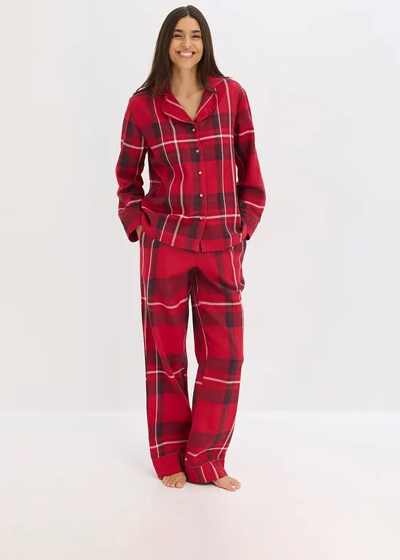 Pyjama en douce flanelle de coton avec pochette cadeau, bonprix