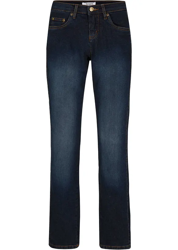 Jean droit slim, taille mi-haute, extensible, bonprix