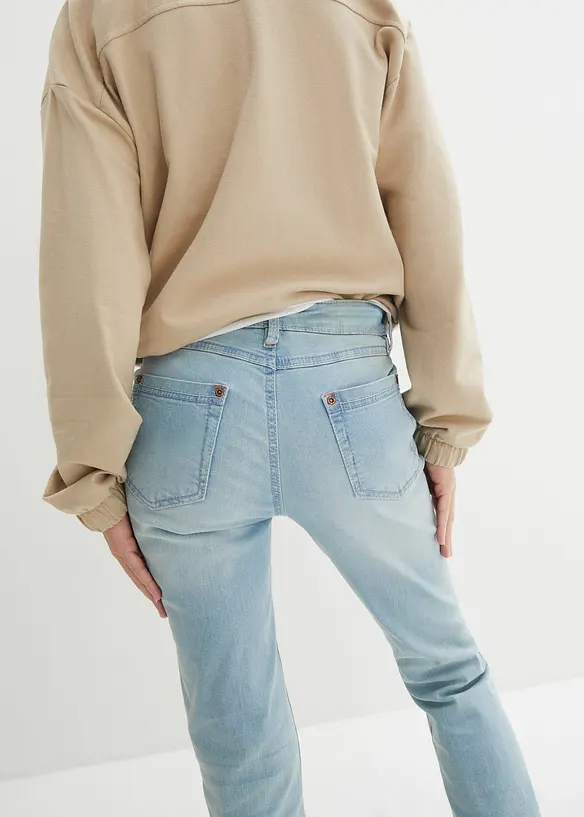 Jean bootcut taille mi-haute, extensible, bonprix