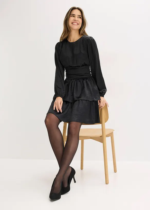 Collant 30den avec polyamide recyclé à taille élastiquée rehaussé d'une bande de cœur à l'arrière, bonprix