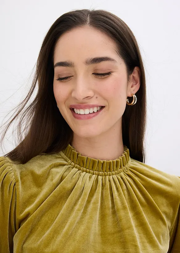 T-shirt en velours, bonprix