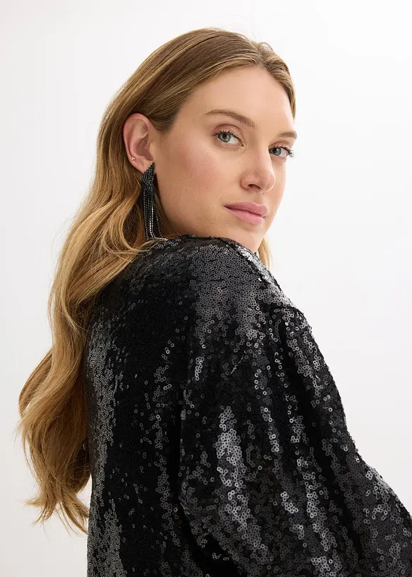 Pailletten-Langarmshirt, bonprix