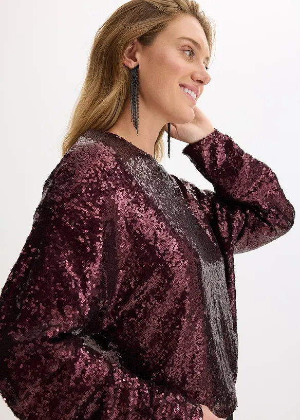 Pailletten-Langarmshirt, bonprix