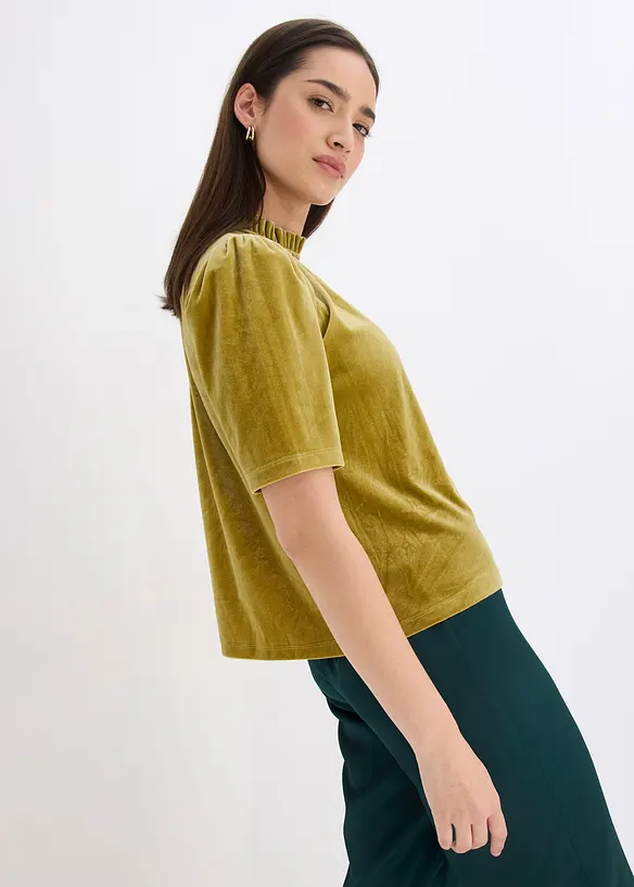 T-shirt en velours, bonprix