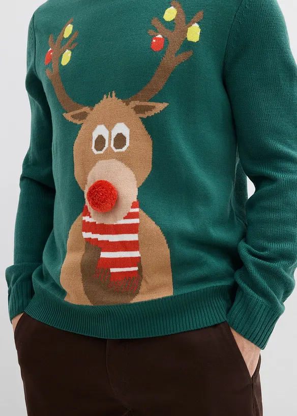 Pull avec motif de Noël, bonprix
