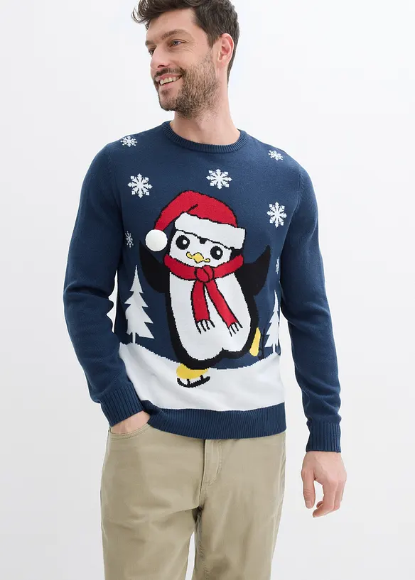 Pull avec motif de Noël, bonprix