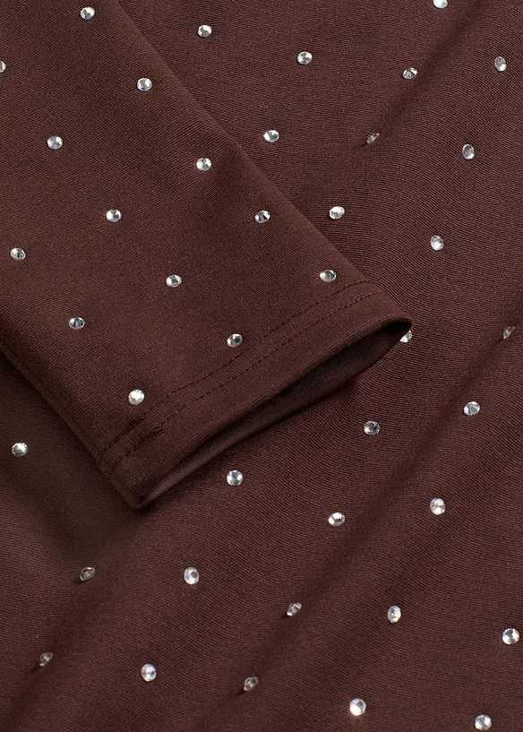 Jerseykleid mit Strass-Applikationen, bonprix