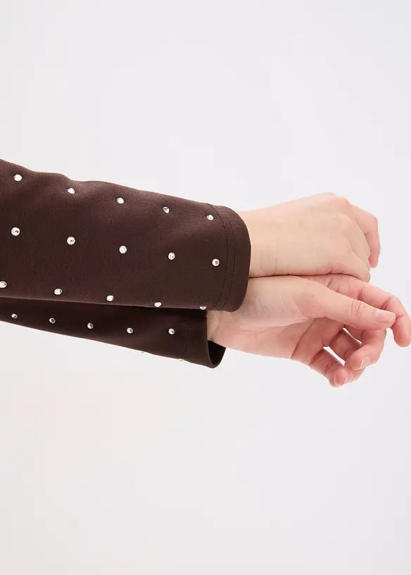Jerseykleid mit Strass-Applikationen, bonprix