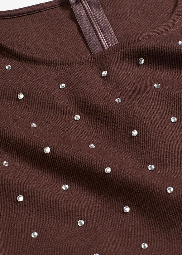 Langarmshirt mit Strass-Applikation, bonprix