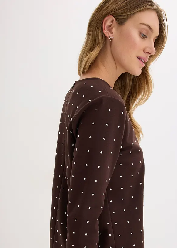 Langarmshirt mit Strass-Applikation, bonprix