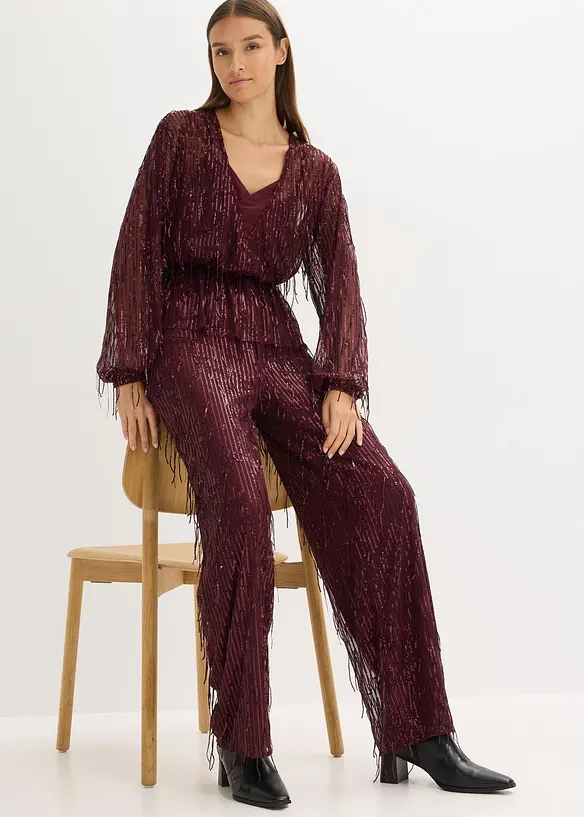 Paillettenhose  mit Fransen, bonprix