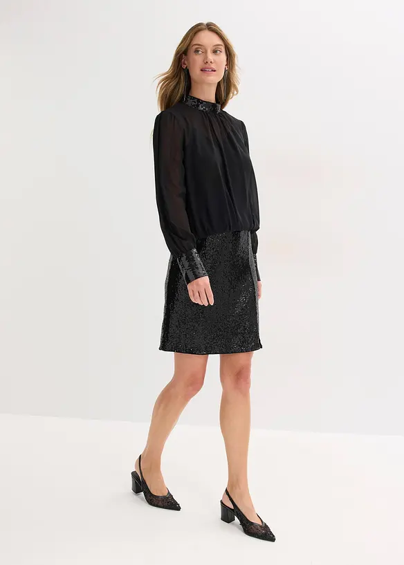 Minirock mit Pailletten, bonprix