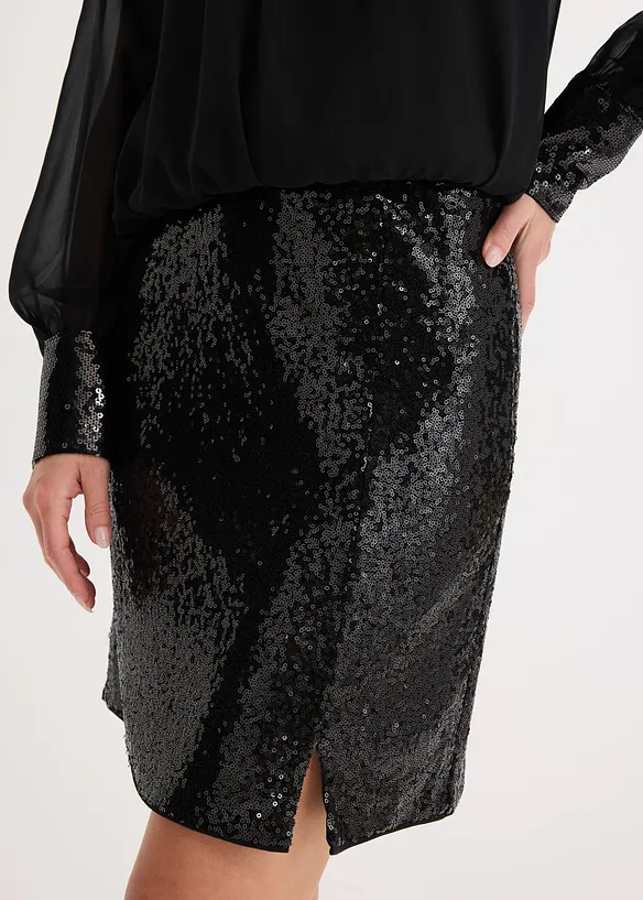 Minirock mit Pailletten, bonprix