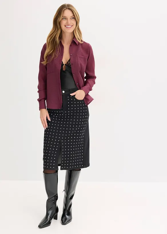 Jeansrock mit Strassapplikation, bonprix