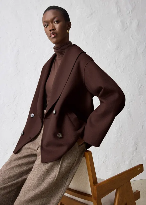 Oversize Jacke aus weichem Woll-Mix, bonprix