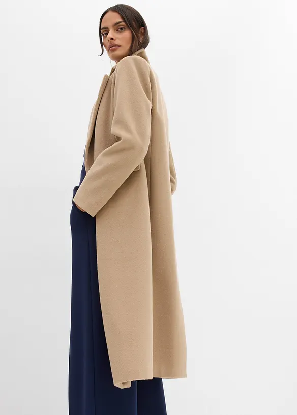 Manteau croisé aspect laine, bonprix