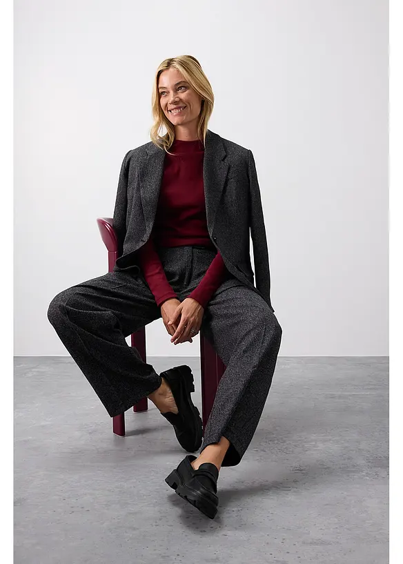 Geripptes Langarmshirt, bonprix