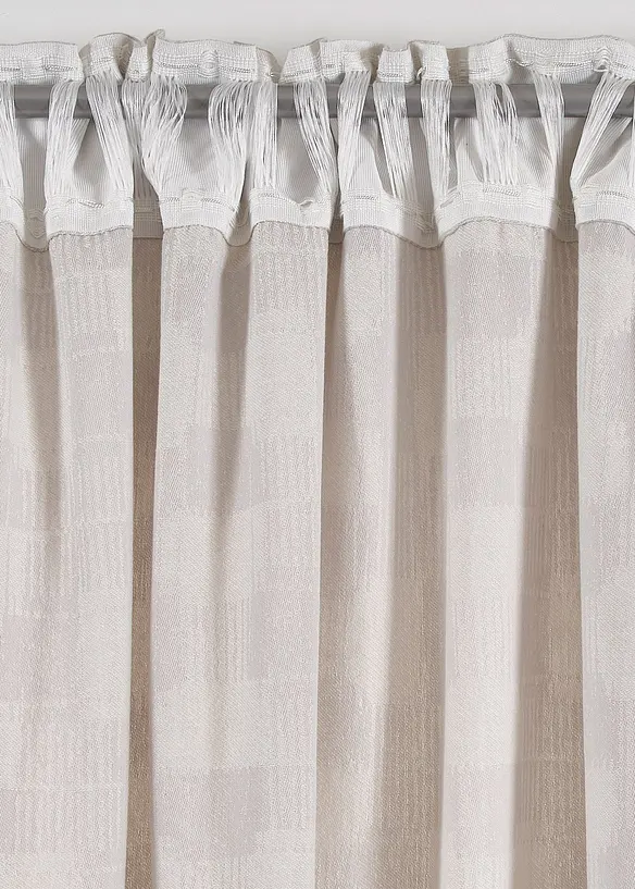 Jacquard Vorhang aus Bio Baumwolle (1er Pack), bonprix
