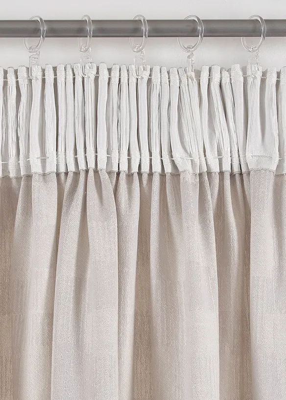 Jacquard Vorhang aus Bio Baumwolle (1er Pack), bonprix