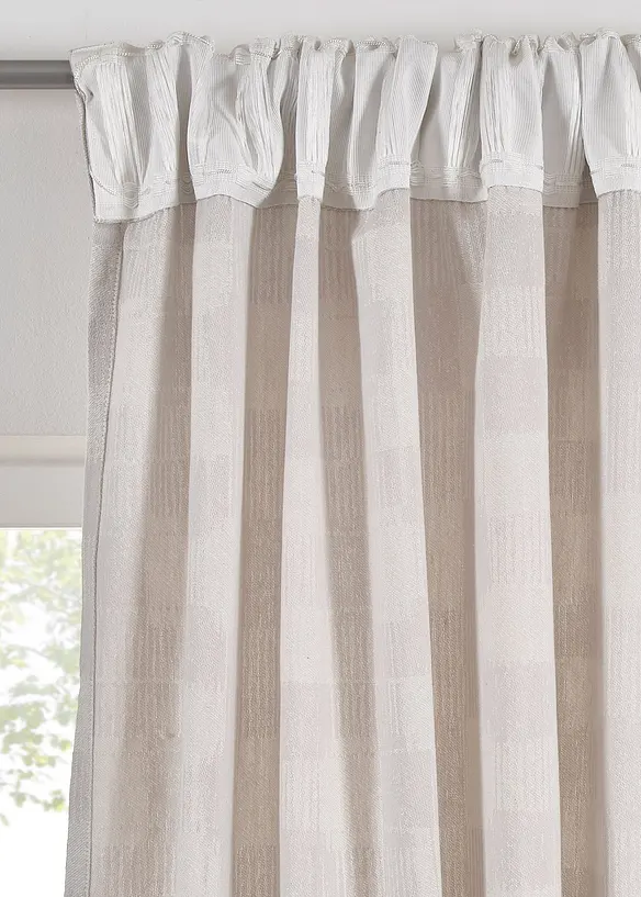 Jacquard Vorhang aus Bio Baumwolle (1er Pack), bonprix