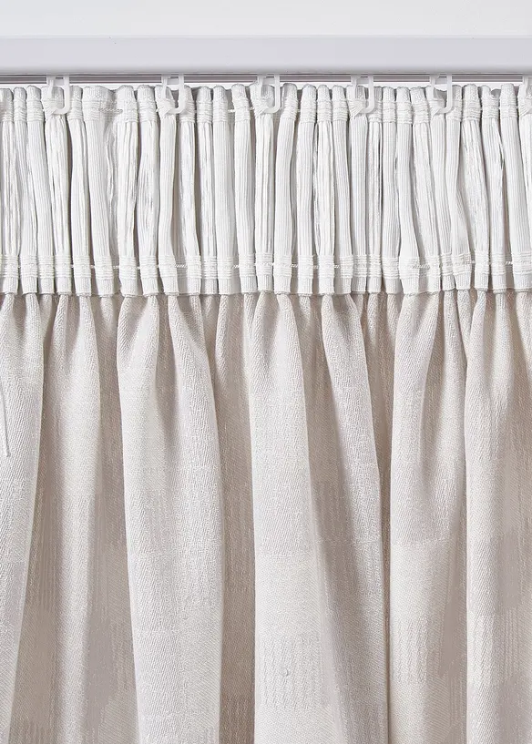 Jacquard Vorhang aus Bio Baumwolle (1er Pack), bonprix