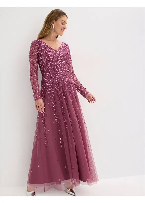 Maxi- oder Abendkleid mit Pailletten, bonprix