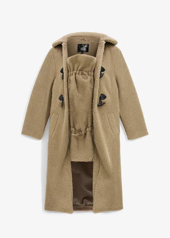 Manteau de grossesse en sherpa avec empiècement de portage, bonprix