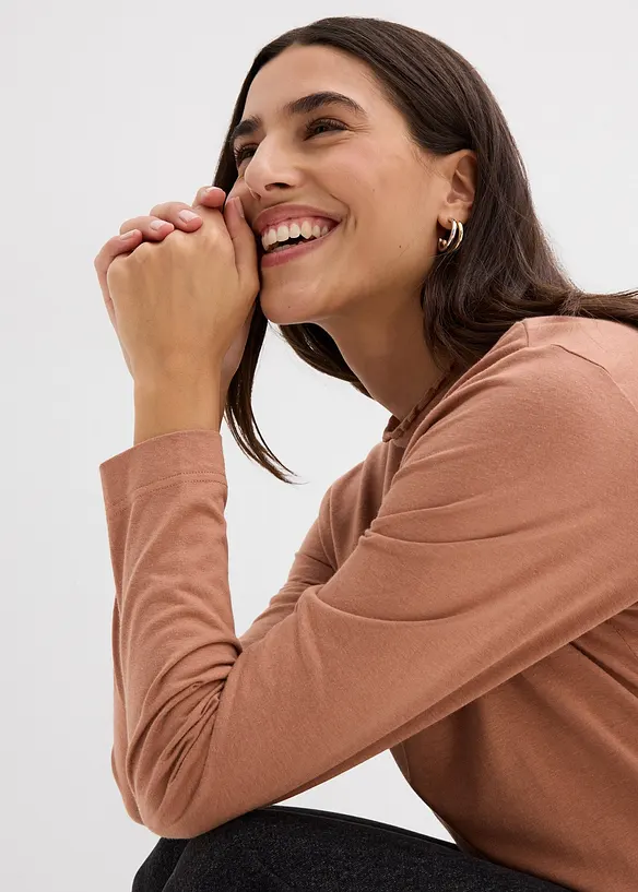 Langarmshirt aus Baumwollmix, bonprix