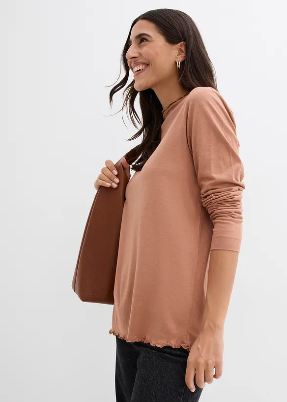 Langarmshirt aus Baumwollmix, bonprix