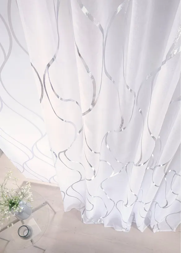Transparente Gardine mit Glanz Druck (1er Pack), bonprix