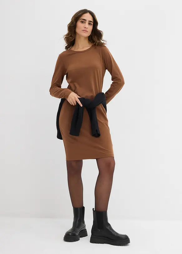 Jerseykleid aus Baumwolle mit Stretch (2er Pack), bonprix