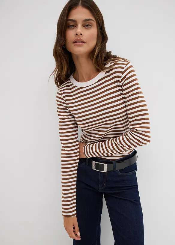 Langarmshirt aus reiner Bio-Baumwolle, bonprix