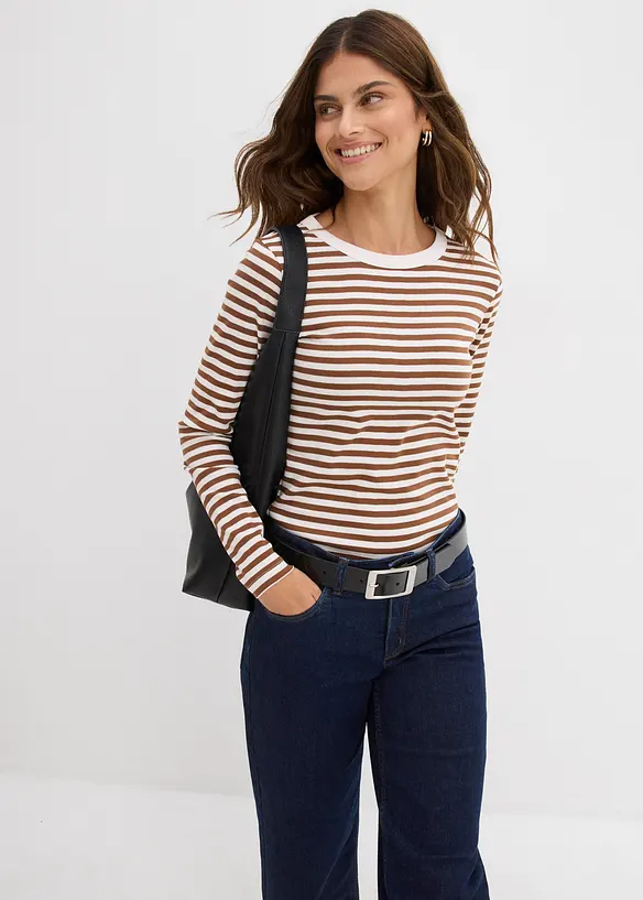 Langarmshirt aus reiner Bio-Baumwolle, bonprix