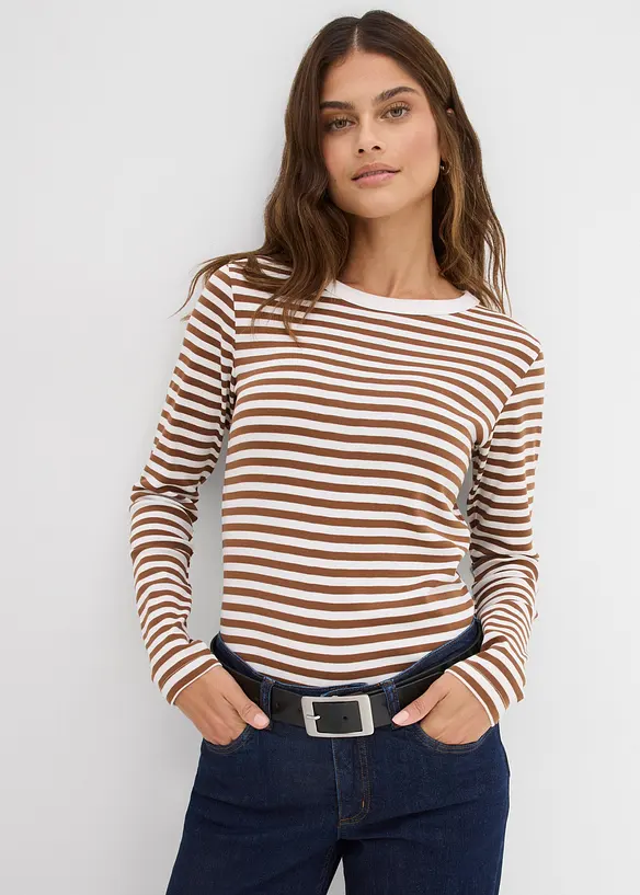 Langarmshirt aus reiner Bio-Baumwolle, bonprix